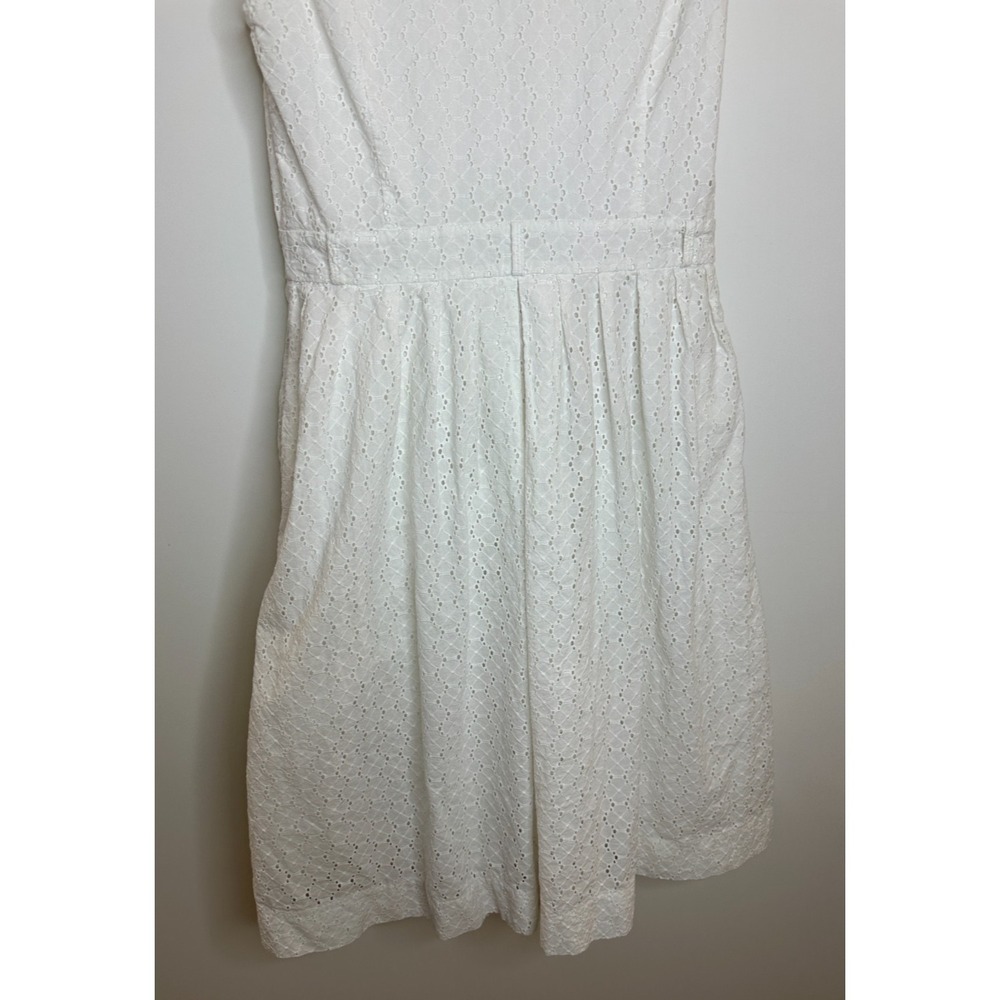 Kate Spade New York White Cotton Eyelet Sleeveless Button Front Dress *Altered - Picture 12 of 13